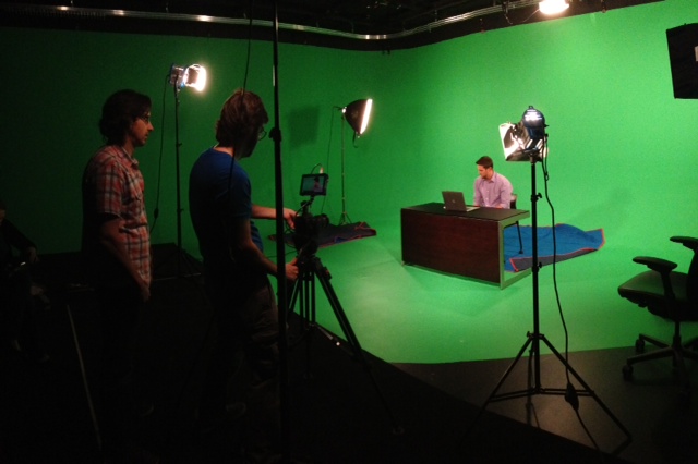 CRM Studios shooting a commercial project at the DMII stage today.